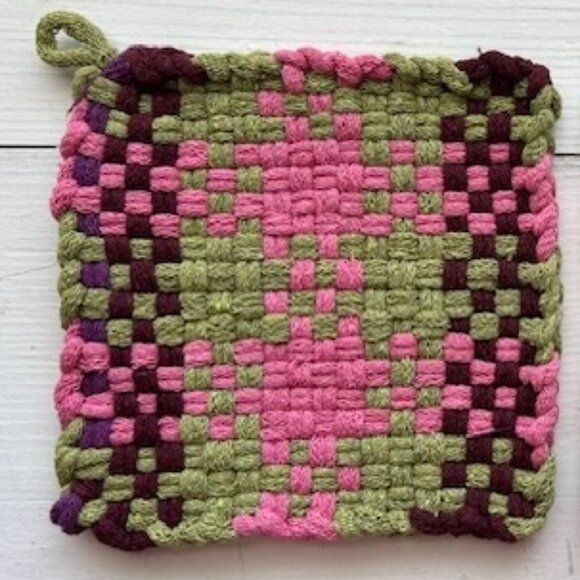 Handwoven Cotton Potholders - Picture 2 of 3